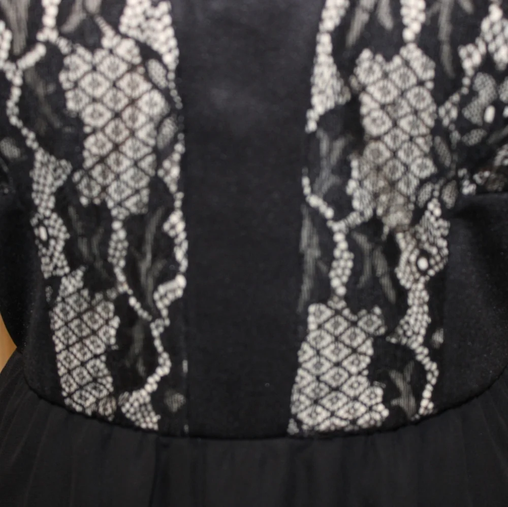 Lace and Sheer Dress Babydoll, sweetheart neckline, super Sexy, Goth, Black - Picture 6 of 7